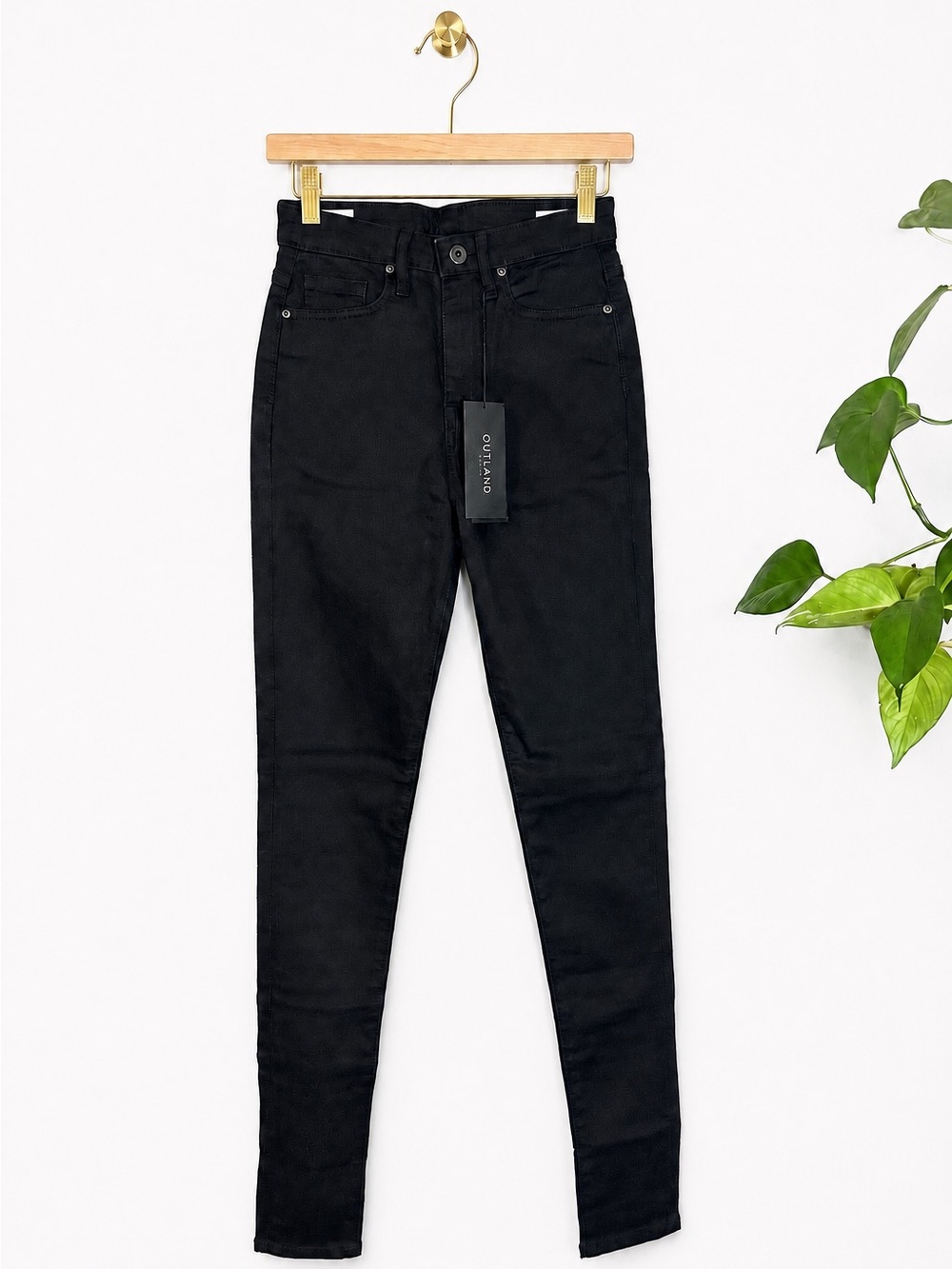 Outland Denim Harriet High-Rise Skinny Jeans Black NWT Women’s 26 x 30